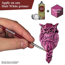 The Army Painter Speedpaint Moonlake Coral applied on detailed miniature for vibrant one-coat shading and highlighting.