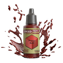 The Army Painter Speedpaint Poppy Red vibrant one-coat paint with intense shading and easy highlights for miniatures.