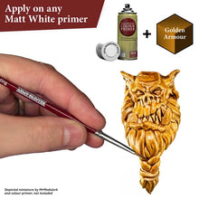The Army Painter Speedpaint Metallic Golden Armour applied with brush on detailed miniature for vibrant shading and highlights.