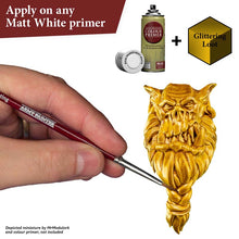 The Army Painter Speedpaint Metallic Glittering Loot shows detailed casting painted with one coat for vibrant metallic shading and highlights.
