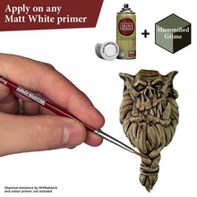 The Army Painter Speedpaint Mummified Grime applied on miniature with brush for vibrant one-coat shading and highlights.