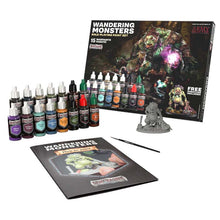 The Army Painter Gamemaster Wandering Monsters Role-playing Paint Set with 15 paints, tutorial guide, brush, and snap-fit troll miniature.