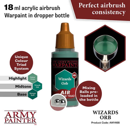 The Army Painter Air Wizards Orb 18ml acrylic airbrush warpaint with mixing balls for perfect airbrush consistency