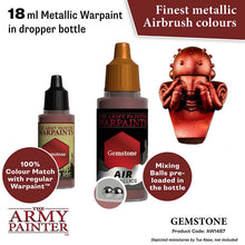 The Army Painter Air Gemstone metallic airbrush warpaint in 18ml dropper bottle with mixing balls.