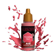 The Army Painter Air Wyrmling Red bottle with vibrant red paint splashes and detailed label design.