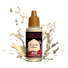 The Army Painter Air Feywild Glow bottle with beige paint splashes showcasing air paint for miniature models.