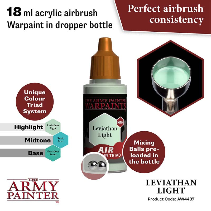 The Army Painter Air Leviathan Light 18ml acrylic airbrush warpaint with mixing balls for smooth consistency