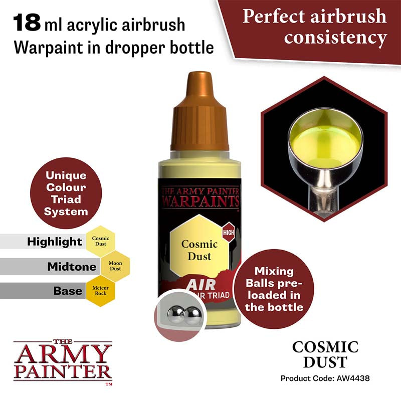 The Army Painter Air Cosmic Dust 18ml acrylic airbrush warpaint with mixing balls and perfect consistency