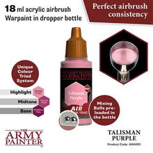 The Army Painter Air Talisman Purple 18ml acrylic airbrush warpaint with preloaded mixing balls and perfect consistency