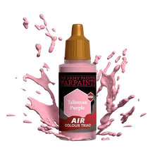 The Army Painter Air Talisman Purple miniature paint bottle with paint splashes for airbrush and hobby use