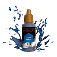 The Army Painter Air Elven Armor airbrush-ready metallic paint with pre-loaded mixing balls and rich blue color.