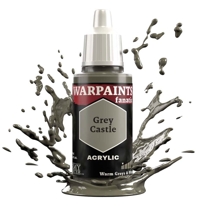 The Army Painter Warpaint Fanatic Grey Castle acrylic paint in dark olive grey for stone and warm grey tones.
