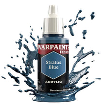 The Army Painter Warpaint Fanatic Stratos Blue acrylic paint in bluish grey splash for flexible base and highlight tones.