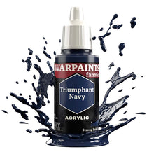 The Army Painter Warpaint Fanatic Triumphant Navy acrylic paint with deep black purplish blue navy color splash
