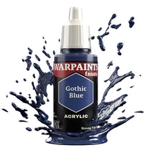 The Army Painter Warpaint Fanatic Gothic Blue acrylic paint in deep purplish blue with dynamic paint splash effect
