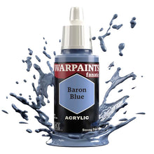 The Army Painter Warpaint Fanatic Baron Blue acrylic paint in light purplish blue with splash effect
