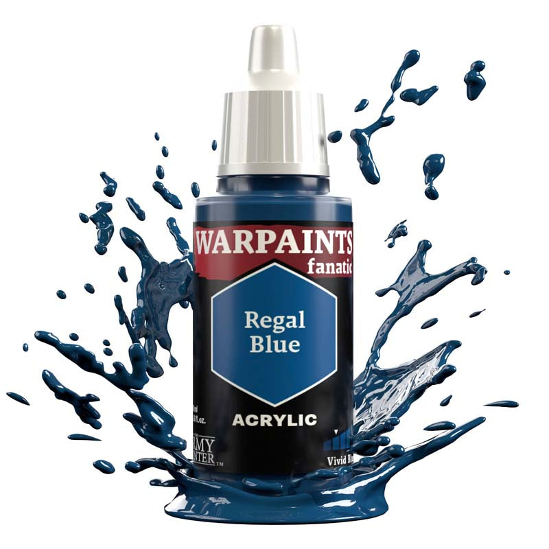 The Army Painter Warpaint Fanatic Regal Blue deep blue acrylic paint for vivid miniature and model painting projects