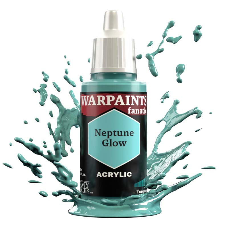 The Army Painter Warpaint Fanatic Neptune Glow acrylic paint in greenish blue for highlighting and layering turquoise.