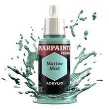 The Army Painter Warpaint Fanatic Marine Mist acrylic paint in light greenish blue turquoise shade with splash effect.