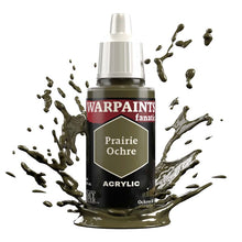 The Army Painter Warpaint Fanatic Prairie Ochre acrylic paint in dark yellowish brown with splash effect
