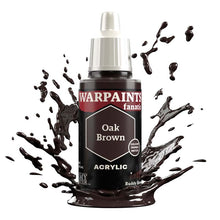 The Army Painter Warpaint Fanatic Oak Brown acrylic paint with dark reddish brown color and splash effect