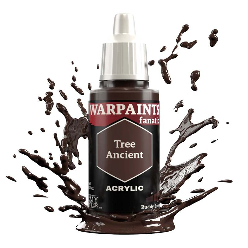 The Army Painter Warpaint Fanatic Tree Ancient acrylic paint in dark reddish brown for base coats and highlights.