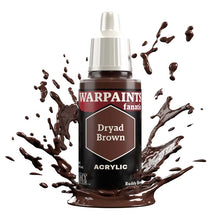 The Army Painter Warpaint Fanatic Dryad Brown acrylic paint in dark reddish brown for miniature base coats and mid-tones.