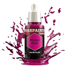 The Army Painter Warpaint Fanatic Wicked Pink acrylic paint in strong purplish red with vivid splashes