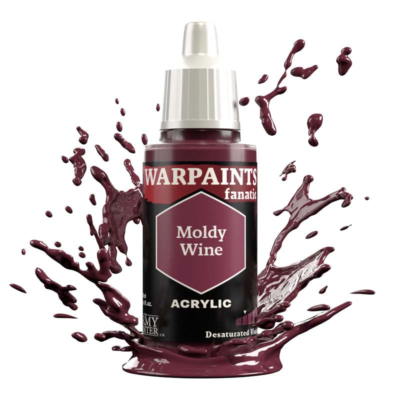 The Army Painter Warpaint Fanatic Moldy Wine acrylic paint in deep purplish red for desaturated violets shadowing.