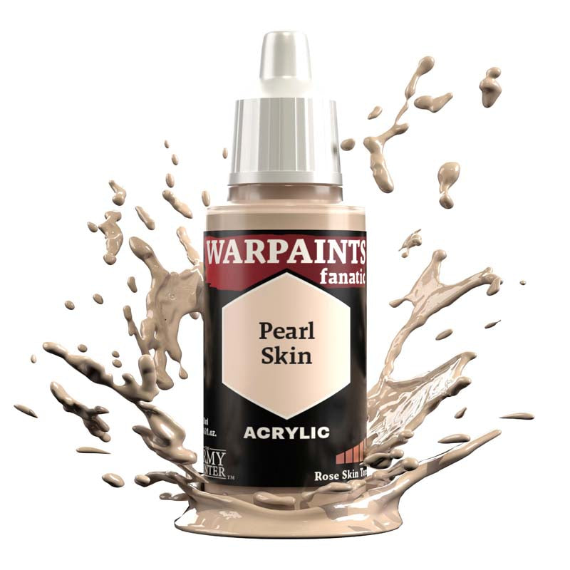 The Army Painter Warpaint Fanatic Pearl Skin acrylic paint in near white yellowish pink for rosy skin tones.