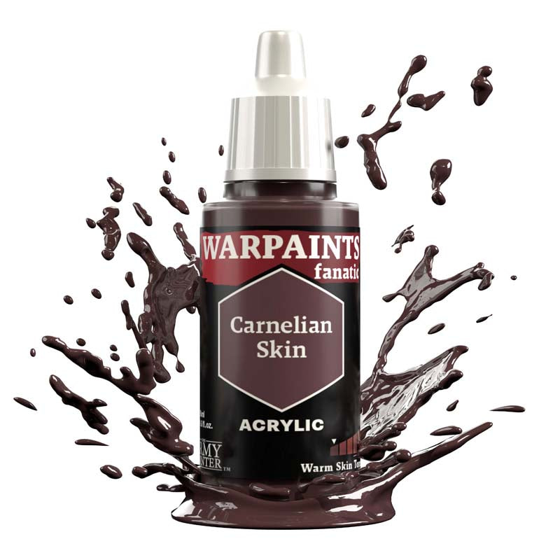 The Army Painter Warpaint Fanatic Carnelian Skin deep reddish brown acrylic paint for warm skin tones