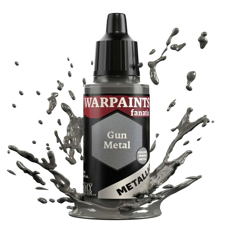 The Army Painter Warpaint Fanatic Metallic Gun Metal rich greyish metallic paint with aluminium and mica blend.