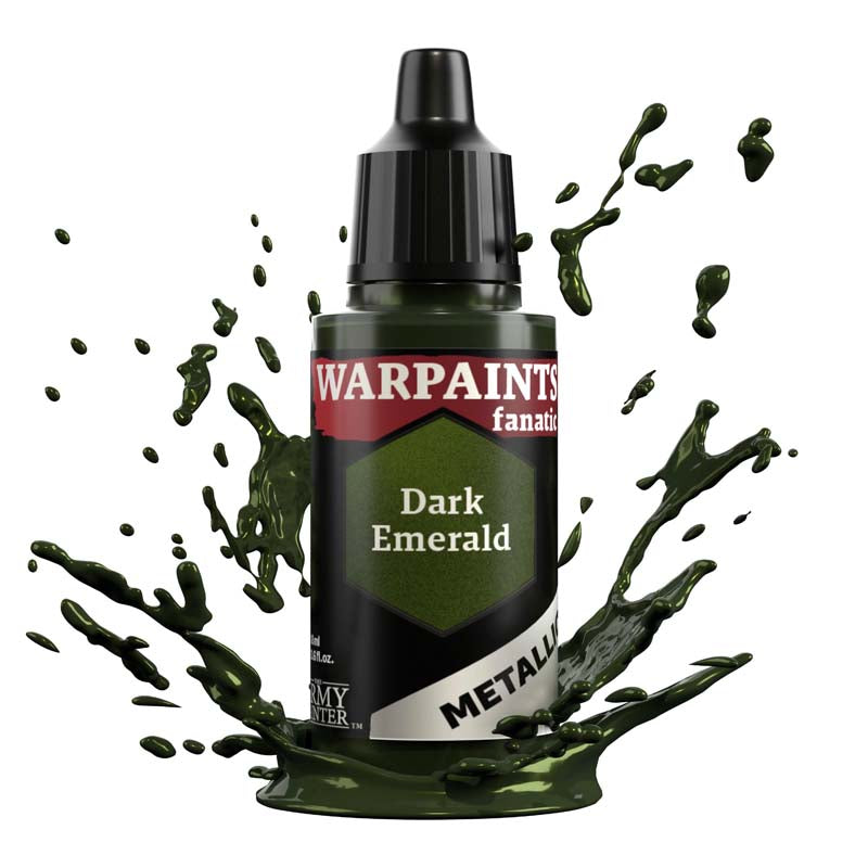 The Army Painter Warpaint Fanatic Metallic Dark Emerald deep green metallic paint with aluminium and mica blend