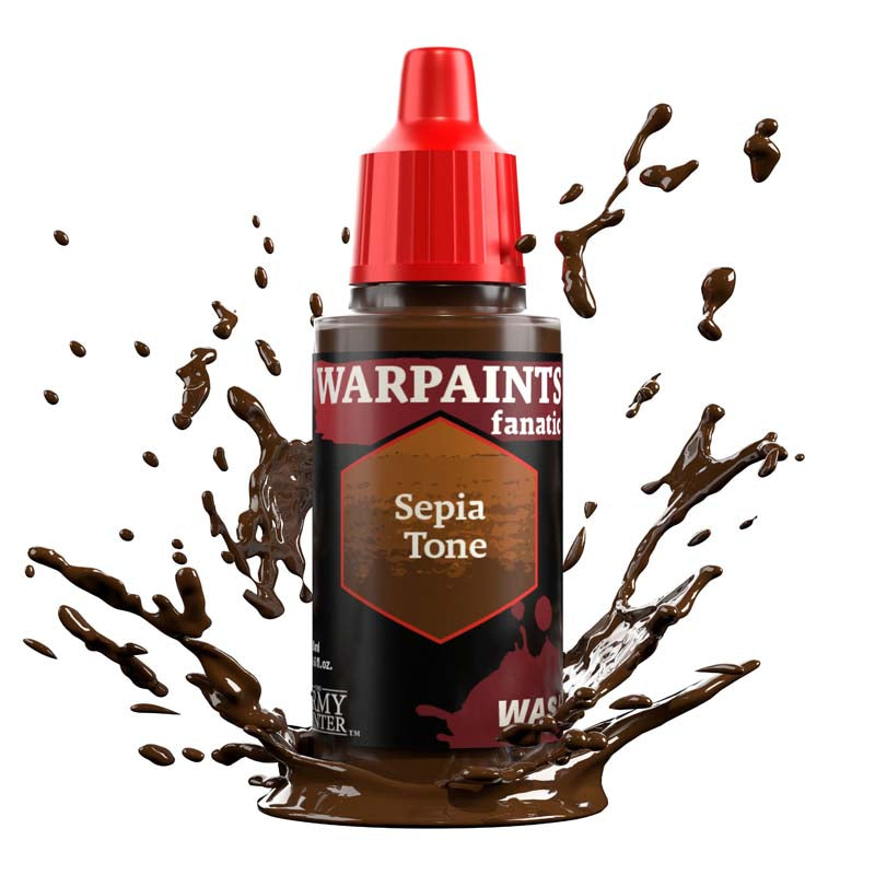 The Army Painter Warpaint Fanatic Wash Sepia Tone for shading and enhancing miniature details with sepia wash.