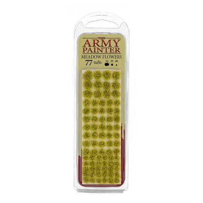 The Army Painter Meadow Flowers pack containing 77 realistic tufts for detailed gaming terrain and miniature basing.