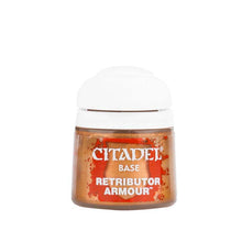 Citadel Base Retributor Armour 12ml pot with high-pigment base paint for rich matte coverage in model painting.