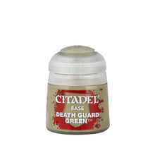 Citadel Base Death Guard Green base paint with rich pigment for a matt finish and excellent coverage, 12ml pot.