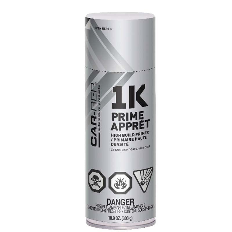 Car-Rep Aerosol 1K High Build Primer 339g spray primer with excellent filling, adhesion, and fast sanding for multiple surfaces.