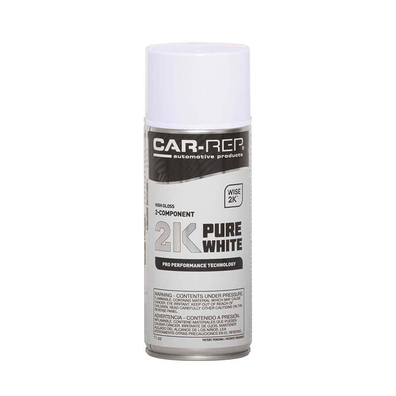 Car-Rep 2K Colour Top Coats spray can in Pure White with WISE 2K™ technology for durable automotive finish.