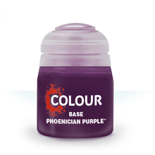 Citadel Base Phoenician Purple paint jar with rich, vibrant purple color and matte finish for miniature base coating.