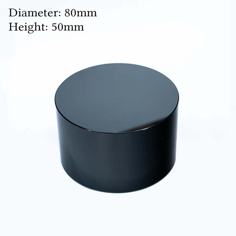 Black glass 80x 50mm display base for miniatures
