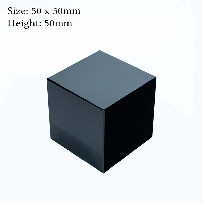Black Glass heavy display base 50mm x 50mm display bases