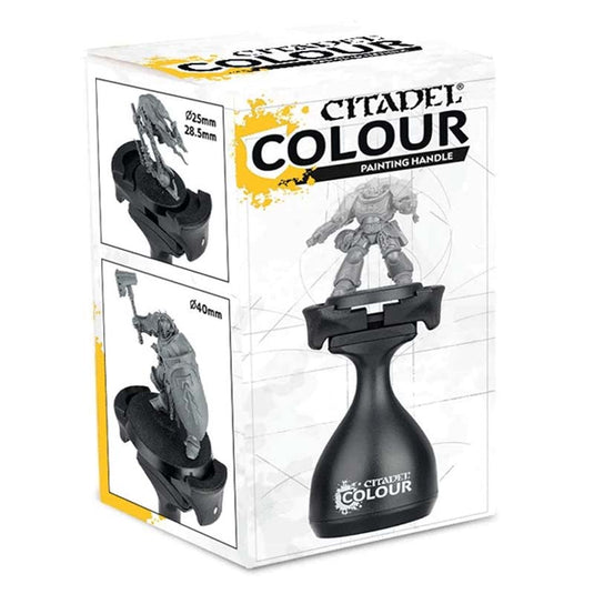 Citadel Painting Handle ergonomic grip designed for 25mm to 40mm bases with improved balance and ease of use.