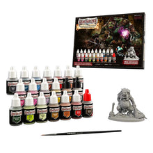 The Army Painter Gamemaster Wandering Monsters Paint Set with 20 Warpaints, troll miniature, brush, and painting guide.