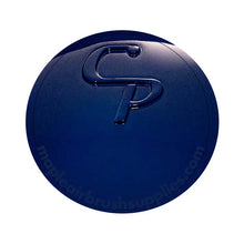 INSPIRE Base Dark Blue airbrush paint swatch showing vivid dark blue color with raised SP logo embossing.