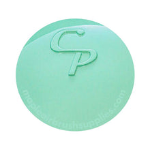 INSPIRE Base Mint Green custom airbrush paint swatch showing bright, vivid mint green color with CP logo embossed.
