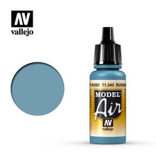 Vallejo Model Air Russian AF Grey N.7 acrylic paint bottle with color swatch for scale modeling and airbrushing.