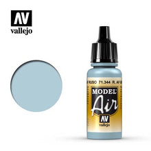 Vallejo Model Air Russian AF Grey Protective Coat acrylic paint bottle with color swatch for scale modeling enthusiasts