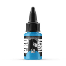 Pro Acryl Sky Blue 22ml bottle with premium high-density pigment acrylic paint and no-clog cap for smooth application.