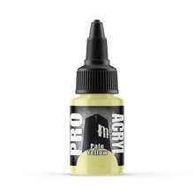 Pro Acryl Pale Yellow 22ml bottle with premium high-density pigment acrylic paint and no-clog dropper cap.